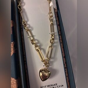 House of Harlow 1960 Gold Heart Necklace